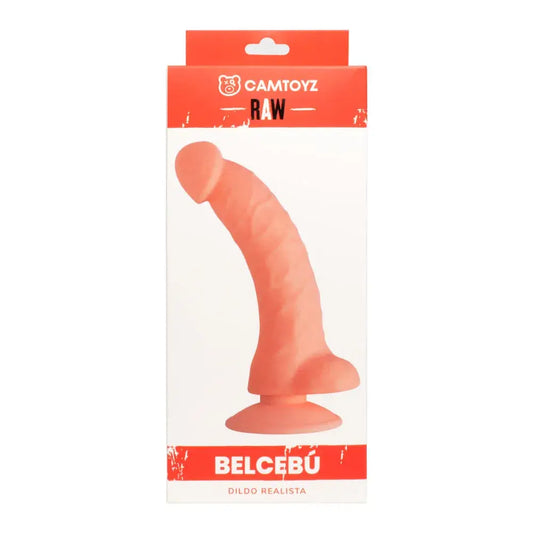 Resistente al agua para uso en el lugar deseado, diseño con ventosa, cabeza pronunciada, excelente grosor y tamaño, testículos y base para pegar en superficies lisas y duras: El Dildo Realista Belcebú está diseñado para simular a la perfección un pene real.