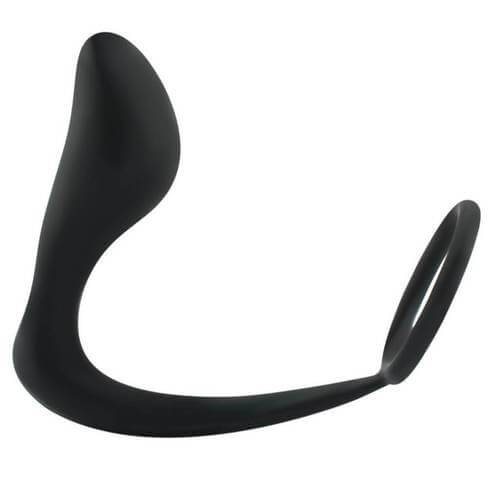 ESTIMULADOR ANAL EN SILICONA MEDICA HIPOALERGENICA IDEAL PARA LOS HOMBRES, QUE POR SU FORMA ESTIMULA LA PRÓSTATA CON PRESIÓN, CUENTA CON UN ANILLO QUE PERMITE SOSTENERLO DEL PENE Y A LA VEZ AYUDA RETARDAR LA EYACULACIÓN, Y AYUDANDO A QUE QUE LA ERECCIÓN SEA MÁS FUERTE