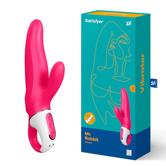  MR RABBIT ES UN JUGUETE DOBLE ESTIMULO QUE COMBINA SIN ESFUERZO LA ESTIMULACIÓN VAGINAL Y DEL CLÍTORIS CON VIBRACIÓN. SU SUPERFICIE DE SILICONA MÉDICA, SU MANGO FLEXIBLE Y SU ESTIMULADOR DE CLÍTORIS SE ACOMODAN ELEGANTEMENTE CONTRA SUS CURVAS PARA LOGRAR LA MÁXIMA ESTIMULACIÓN Y UN PLACER SIN FIN, ES FABRICADO EN SILICONA MEDICA HIPOALERGENICA, RECARGABLE Y CON GARANTIA.