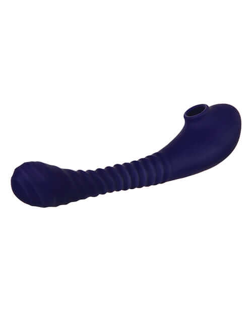 DOBLE ESTIMULADOR, VAGINAL Y CLITORIAL CUENTA CON 5 VELOCIDADES DE SUCCIÓN PARA EL CLÍTORIS Y 8 INTENSIDADES Y FUNCIONES DE VIBRACIÓN PARA EL ESTIMULADOR VAGINAL. FABRICADO EN SILICONA MEDICA HIPOALERGENICA, RECARGABLE, A PRUEBA DE SALPICADURAS, FLEXIBLE Y TEXTURIZADO.