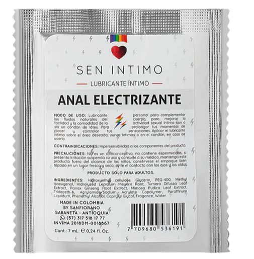 LUBRICANTE ANAL SACHET ELECTRIZANTE SEN INT