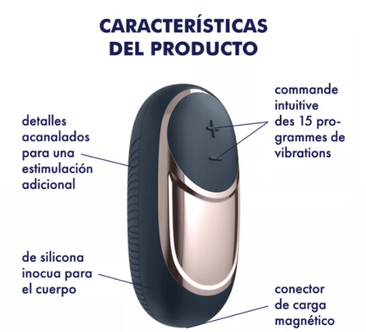 LAYONS ES UN ESTIMULADOR CLITORIAL QUE POR SU FORMA PEQUEÑA TE PERMITE LLEVARLO DONDE QUIERAS. FABRICADO EN SILICONA MÉDICA CON DETALLES DORADOS, RECARGABLE, APRUEBA DE AGUA. CUENTA CON 15 RITMOS DE VIBRACIÓN MUY POTENTES QUE TE PERMITEN LLEGAR AL CLIMAX. GARANTÍA POR 1 AÑO 