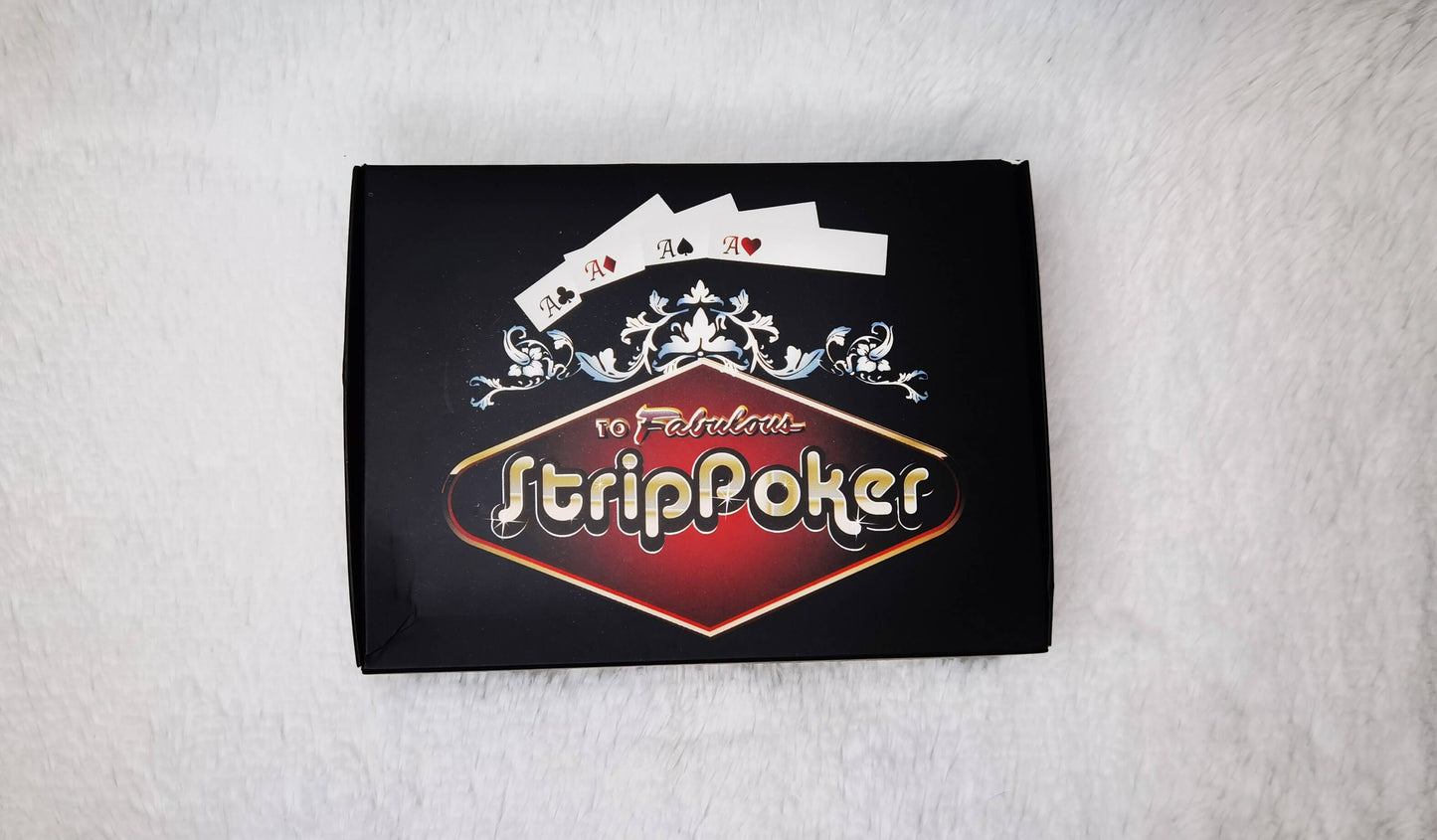 JUEGO DE POKER PARA 4 PERSONAS DONDE LO QUE SE APUESTAN SON LAS PRENDAS, SUS CARTAS CONTIENEN POSES ERÓTICAS Y SE PUEDEN USAR PARA OTRO TIPO DE JUEGO. INCLUYE: FICHAS Y TARJETAS