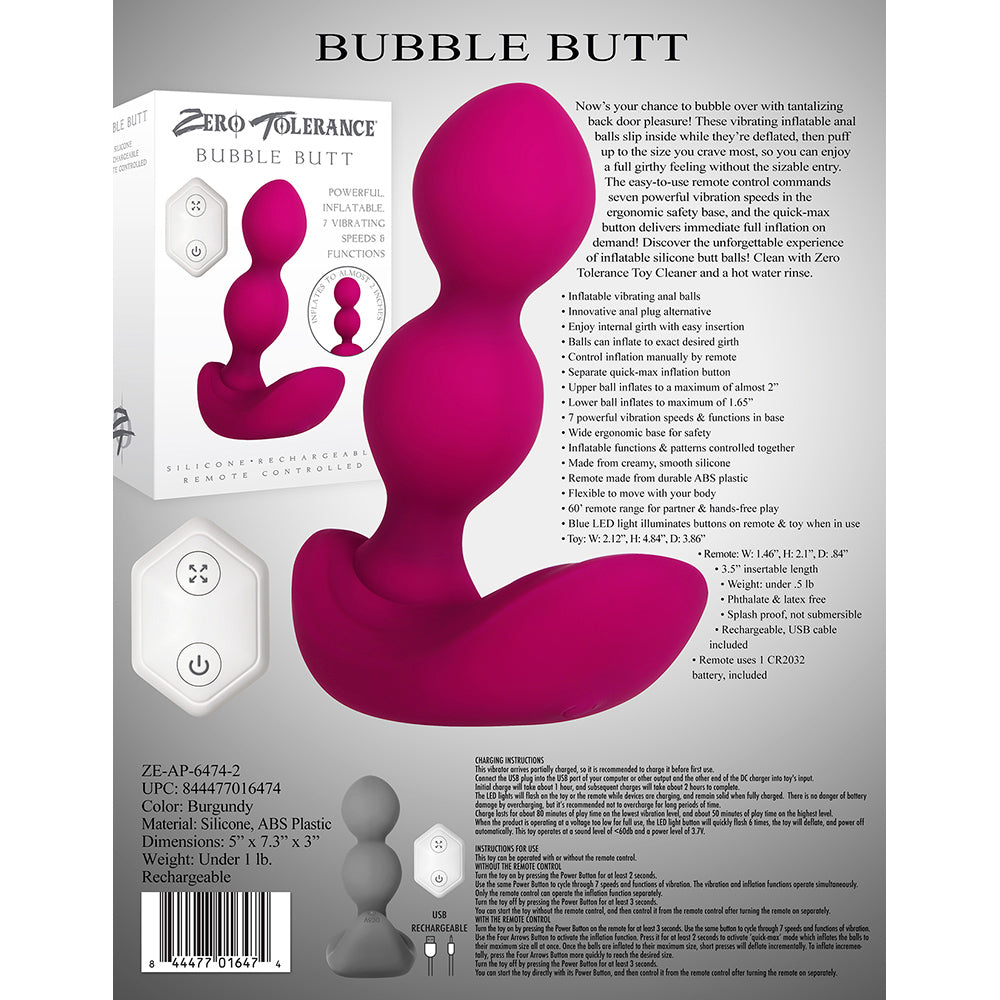 BUBBLE BUTT ZERO TOLERANCE