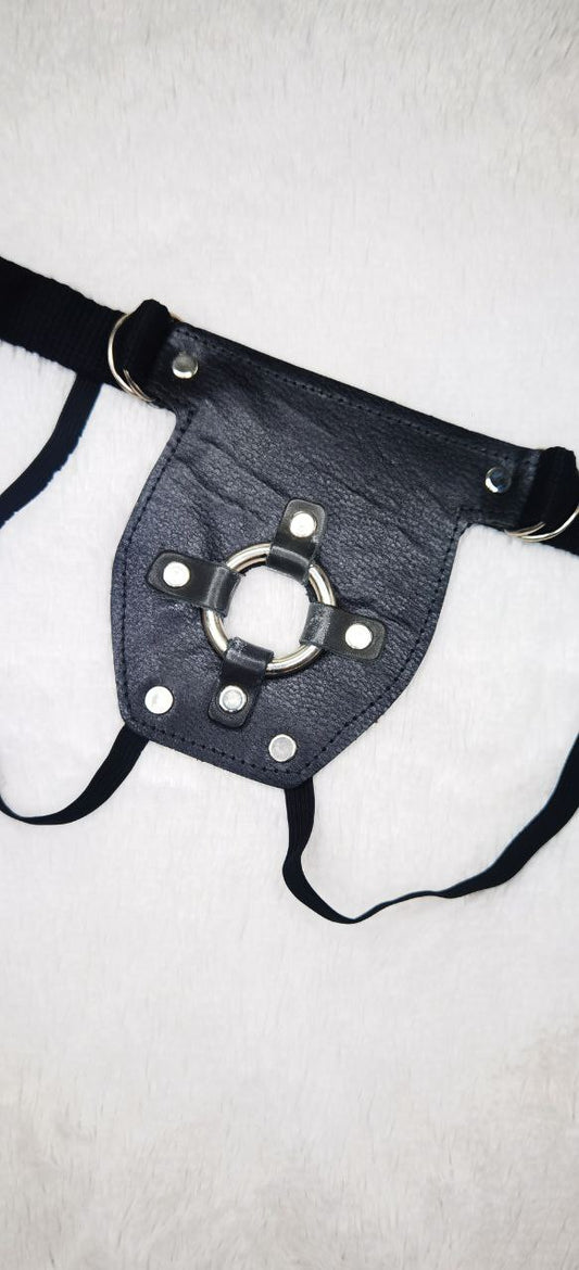 ARNES PARA DILDO DE HUECO PEQUEÑO FABRICADO EN CUERO, COMPLETAMENTE AJUSTABLE