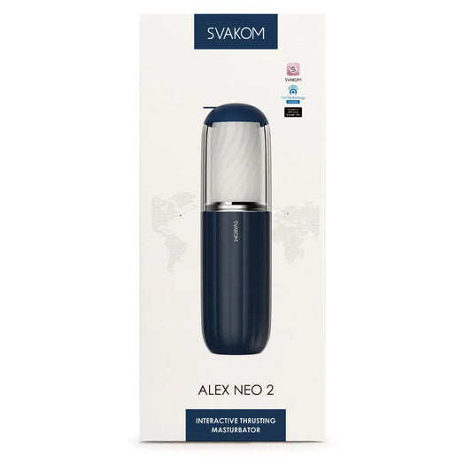 ALEX NEO SVAKOM ES UN MASTURBADOR DISEÑADO PARA EL PLACER PERSONAL, SU LONGITUD Y TEXTURA PERMITE ADAPTARSE A CUALQUIER TAMAÑO, ADEMAS INCORPORA 5 ESCENARIOS DE FANTASIA: PLAYA, BOSQUE, AULA, AVION Y OFICINA, LO PUEDES MANEJAR POR MEDIO DE UNA APLICACIÓN O MANUALMENTE, SOLO CIERRA LOS OJOS Y DEJATE LLEVAR POR EL PLACER.