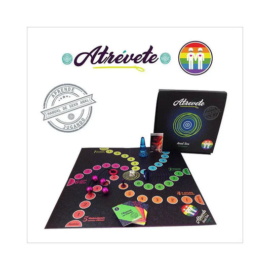 legó el momento de explorar con tu pareja el manual para principiantes del sexo anal con el Juego Erótico Atrévete. Realiza las 6 pruebas de cada camino en orden, y ten presente que, si llegas al clímax antes de terminar todas las pruebas, tendrás que cumplir una caliente y atrevida penitencia. Recuerda aplicar siempre abundante lubricante sobre el ano, las bolas y el plug anal.