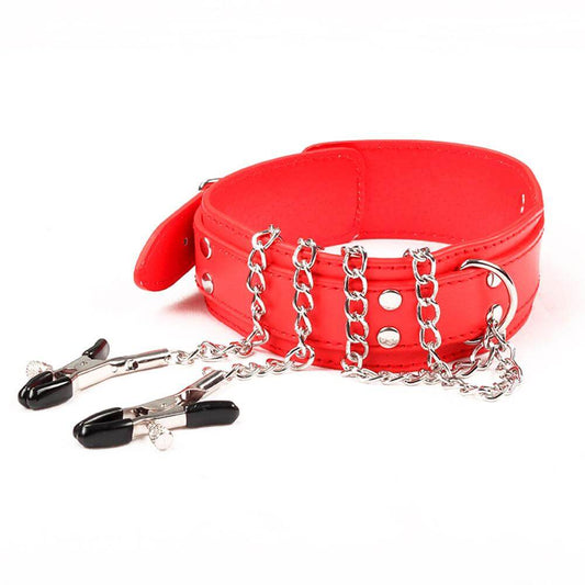 COLLAR CON PEZONERAS GRADUABLES RED