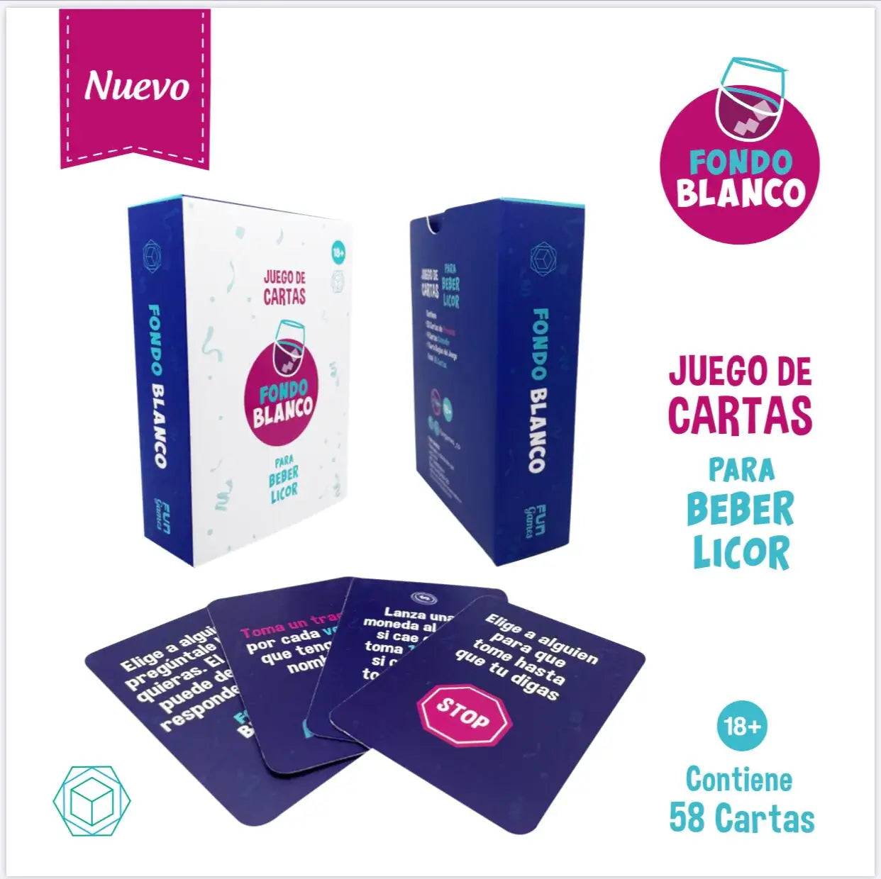 *JUGAR CON UNA BOTELLA DE LICOR, TU FAVORITO. *MEZCLA LAS CARTAS DURANTE UN MINUTO. *COLOCA EL MAZO DE CARTAS BOCA ABAJO EN EL CENTRO DE TODOS LOS JUGADORES. *CADA PARTICIPANTE DEBE TOMAR UNA CARTA, LEER EN VOZ ALTA Y CUMPLIR LO QUE DICE. *EL GRUPO ELIGE QUIEN INICIA EL JUEGO, LUEGO SIGUE LA RONDA HACIA LA DERECHA. CONTIENE: 53 CARTAS DE PRUEBAS 4 CARTAS COMODIN (PUEDES GUARDARLA HASTA QUE DECIDAS Y ASI SALVARTE) 1 CARTA DE REGLAS DEL JUEGO