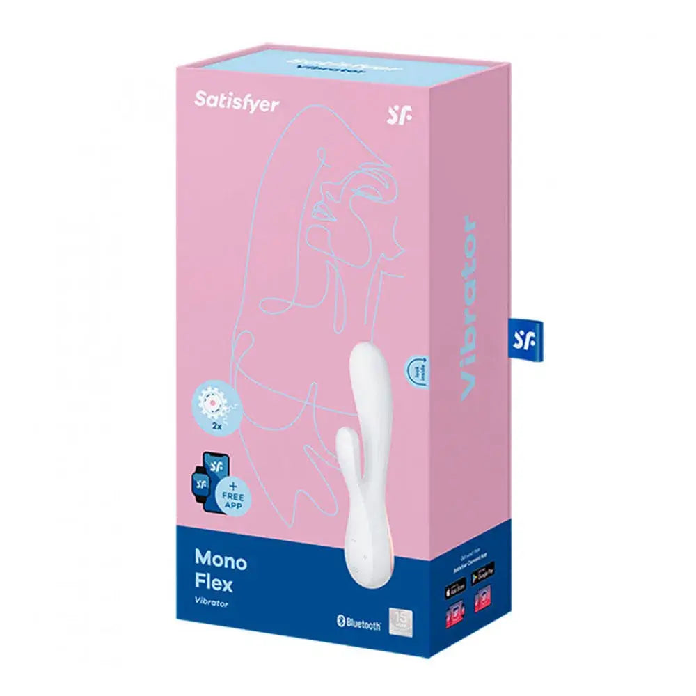 Sus vibraciones sensuales e infinitas posibilidades de control por medio de la App gratuita&nbsp;Satisfyer Connect, convierten a este vibrador de conejo en uno de los favoritos de su categoría.&nbsp;Puede controlar el Mono Flex de forma remota y también puede crear nuevos programas de vibración o vincular el vibrador con su lista de reproducción favorita en Spotify.