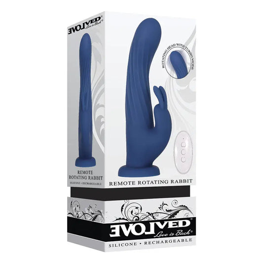 El diseño especial que tiene el&nbsp;Vibrador Rabbit Remoto Evolved&nbsp;hace que se adapte de una manera increíble a la zona erógena y pélvica del cuerpo femenino, a parte sus siete velocidades de rotación en la extremo principal, generan más placer y con las 7 funciones de velocidad de vibración en el masajeador del clítoris.